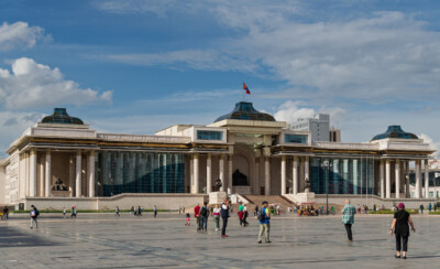 Mongolei Großer Platz in Ulan-Bator Dieter Eckert