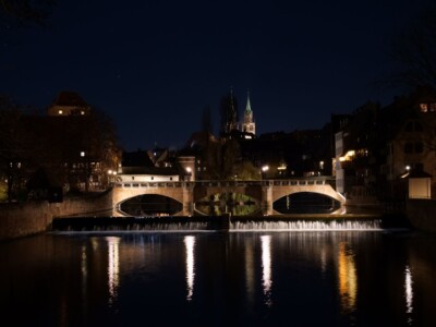 Blick vom Kettensteg auf Maxbrücke